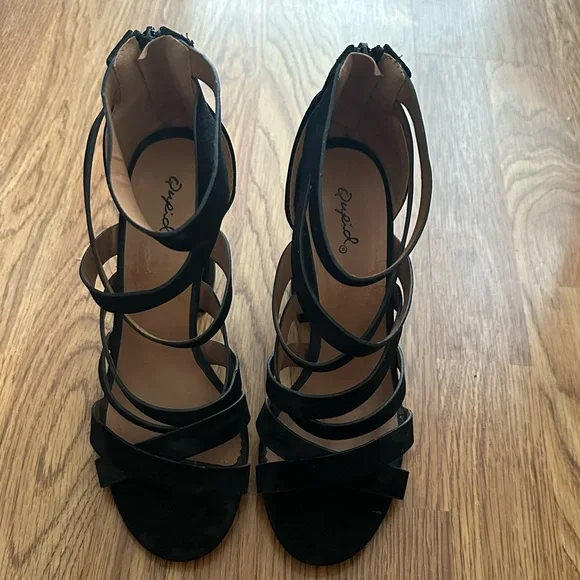 Black Suede Heels - Picture 2 of 5